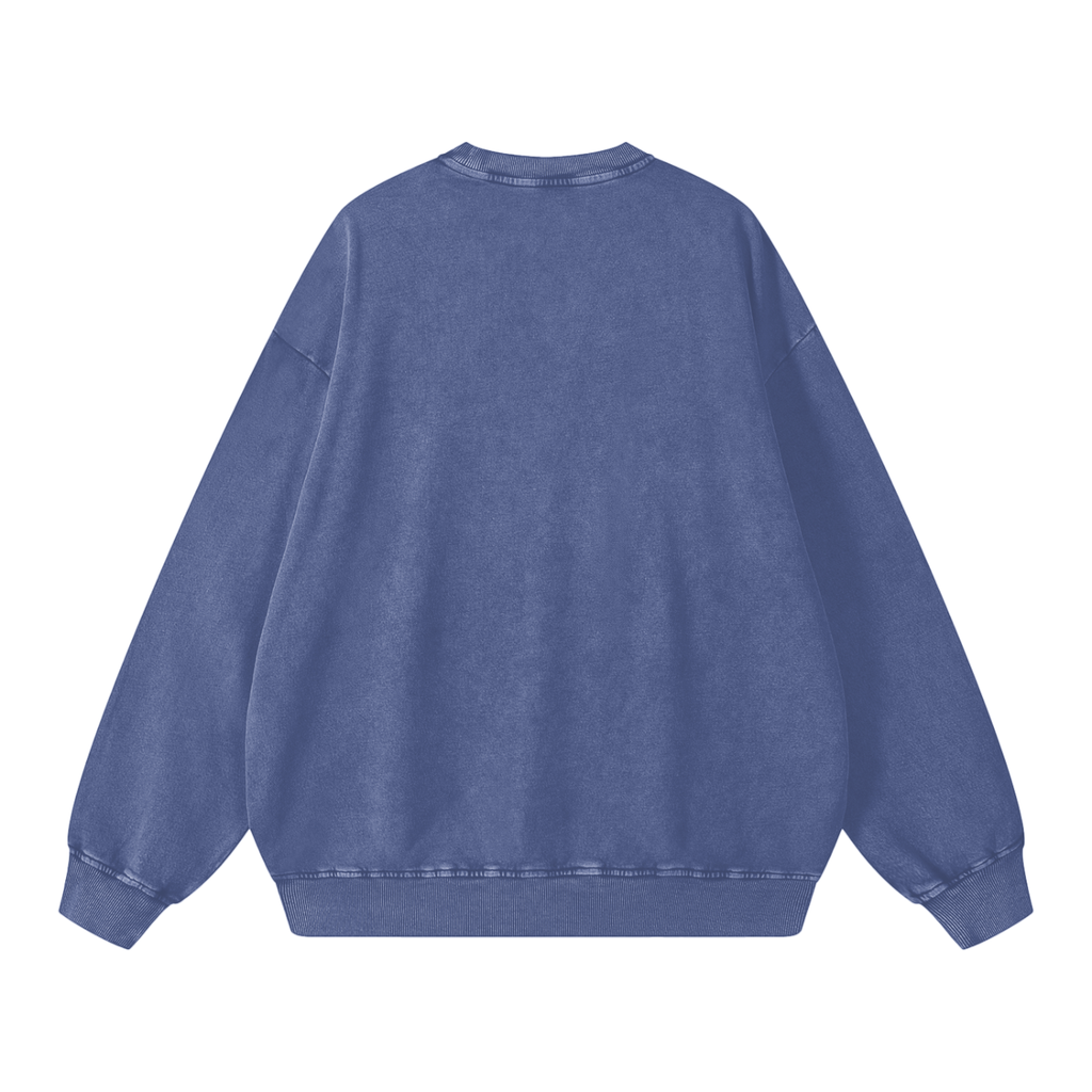 Ask Me Why I love Jesus Snow Washed Oversized Sweatshirt
