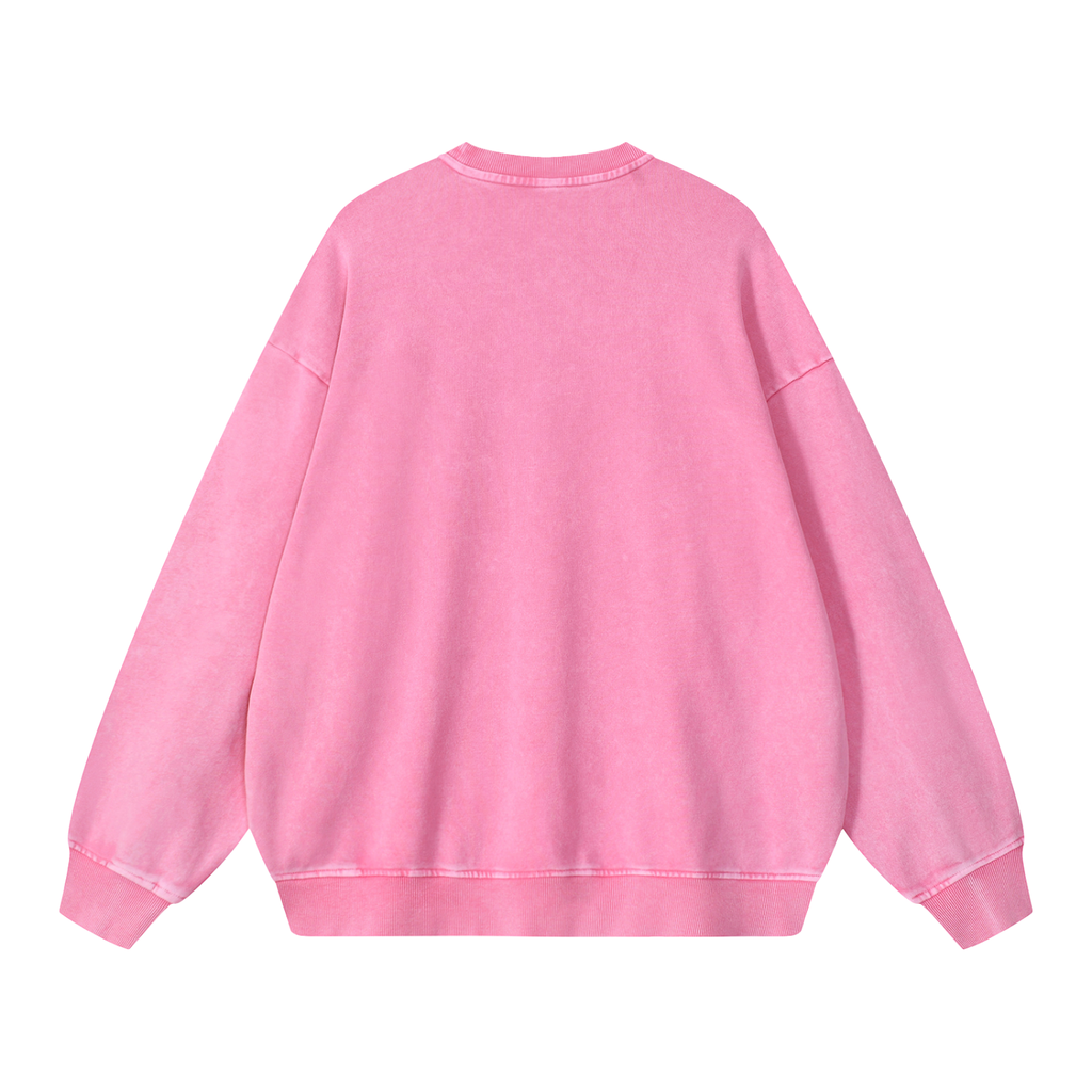 Free Hugs Snow Washed Oversized Sweatshirt