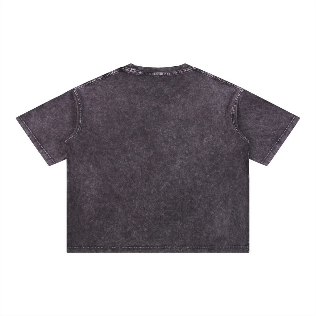 Free Hugs Boxy Mineral Wash oversized Cotton T-Shirt