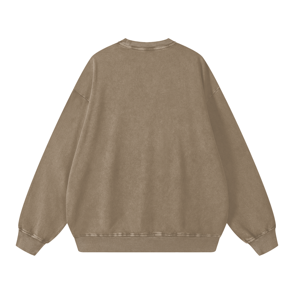 Ask Me Why I love Jesus Snow Washed Oversized Sweatshirt