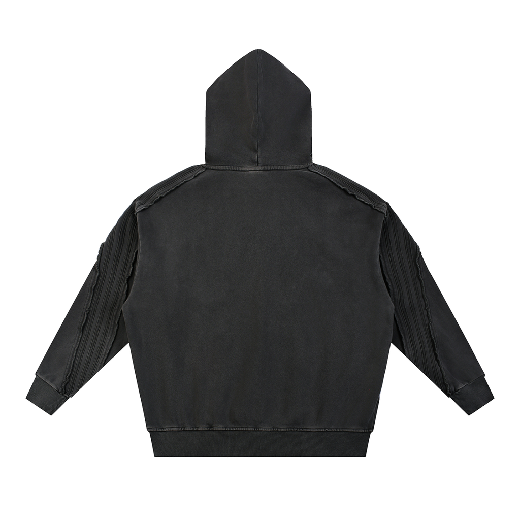 Ask Me Why I Love Jesus Snow Washed Tape Raw Edge Hoodie