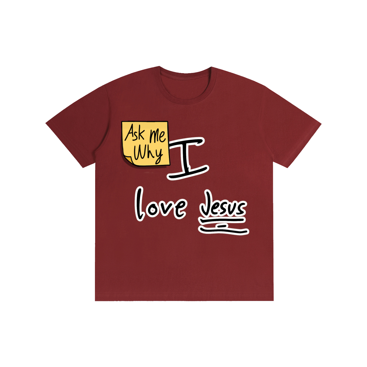 Ask me why I love Jesus Cotton T-shirt