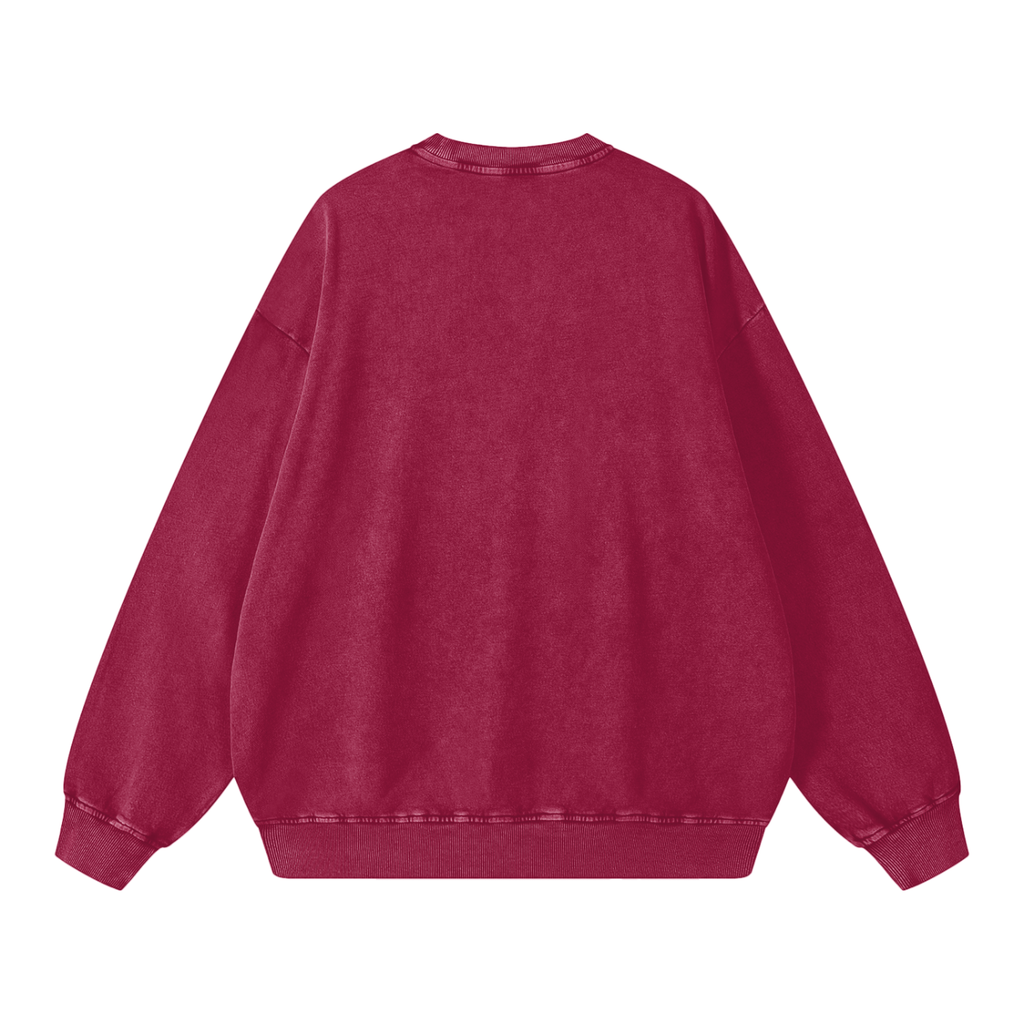 Ask Me Why I love Jesus Snow Washed Oversized Sweatshirt