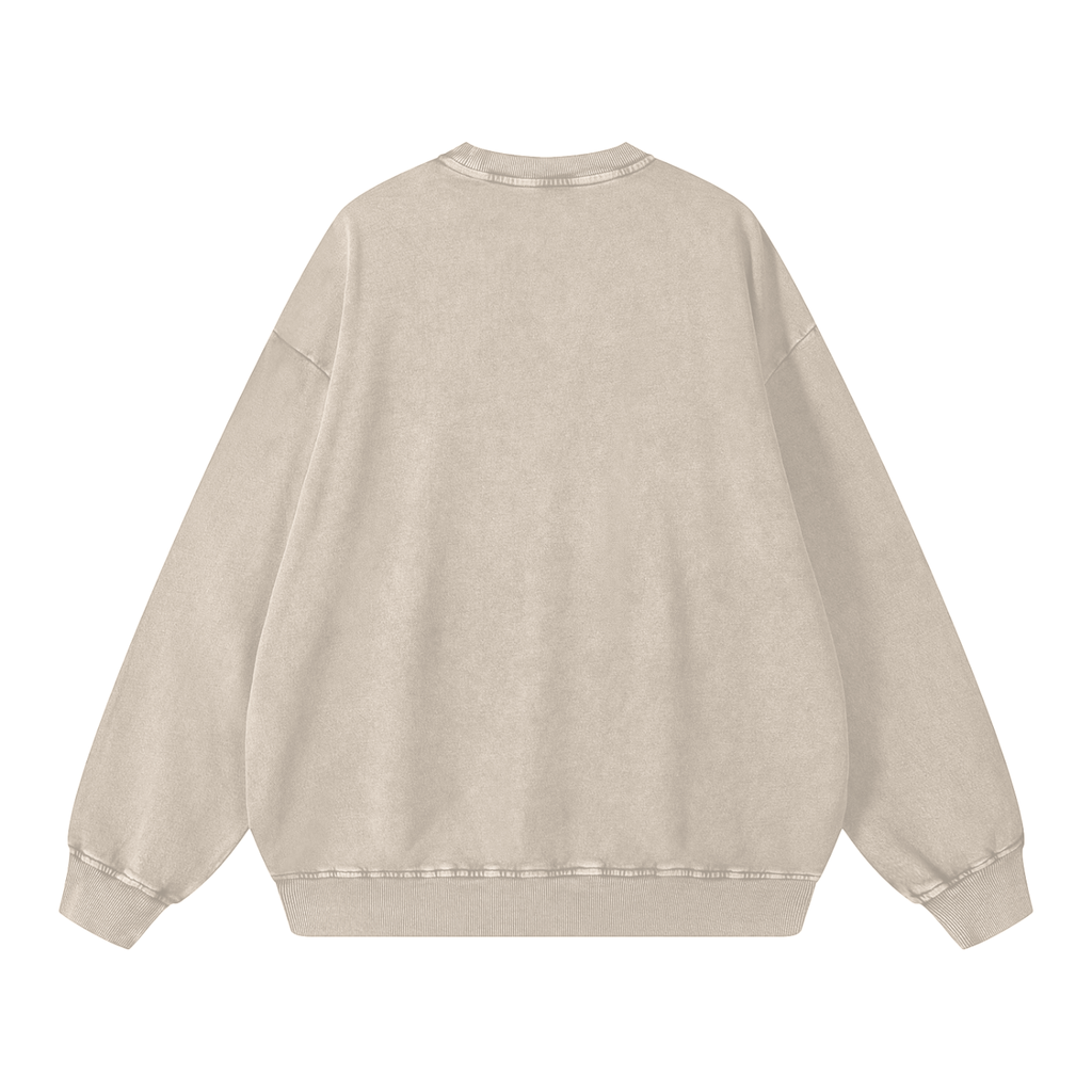 Free Hugs Snow Washed Oversized Sweatshirt