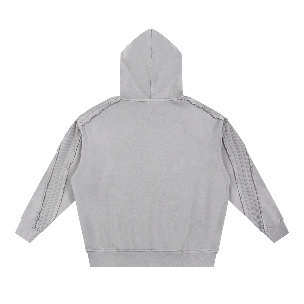 Ask Me Why I Love Jesus Snow Washed Tape Raw Edge Hoodie