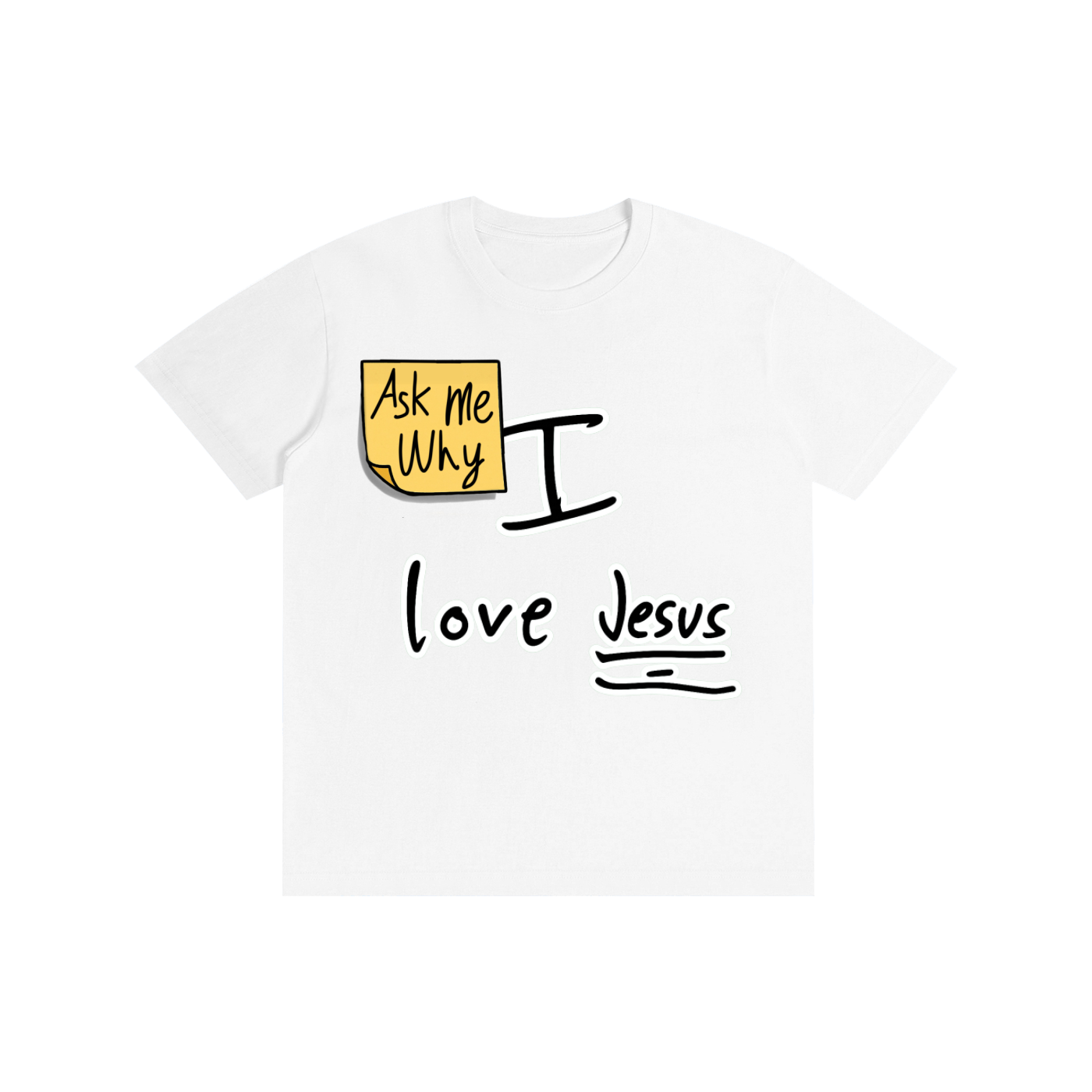 Ask me why I love Jesus Cotton T-shirt