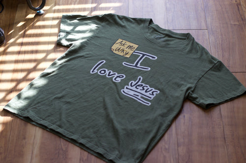 Ask me why I love Jesus Cotton T-shirt