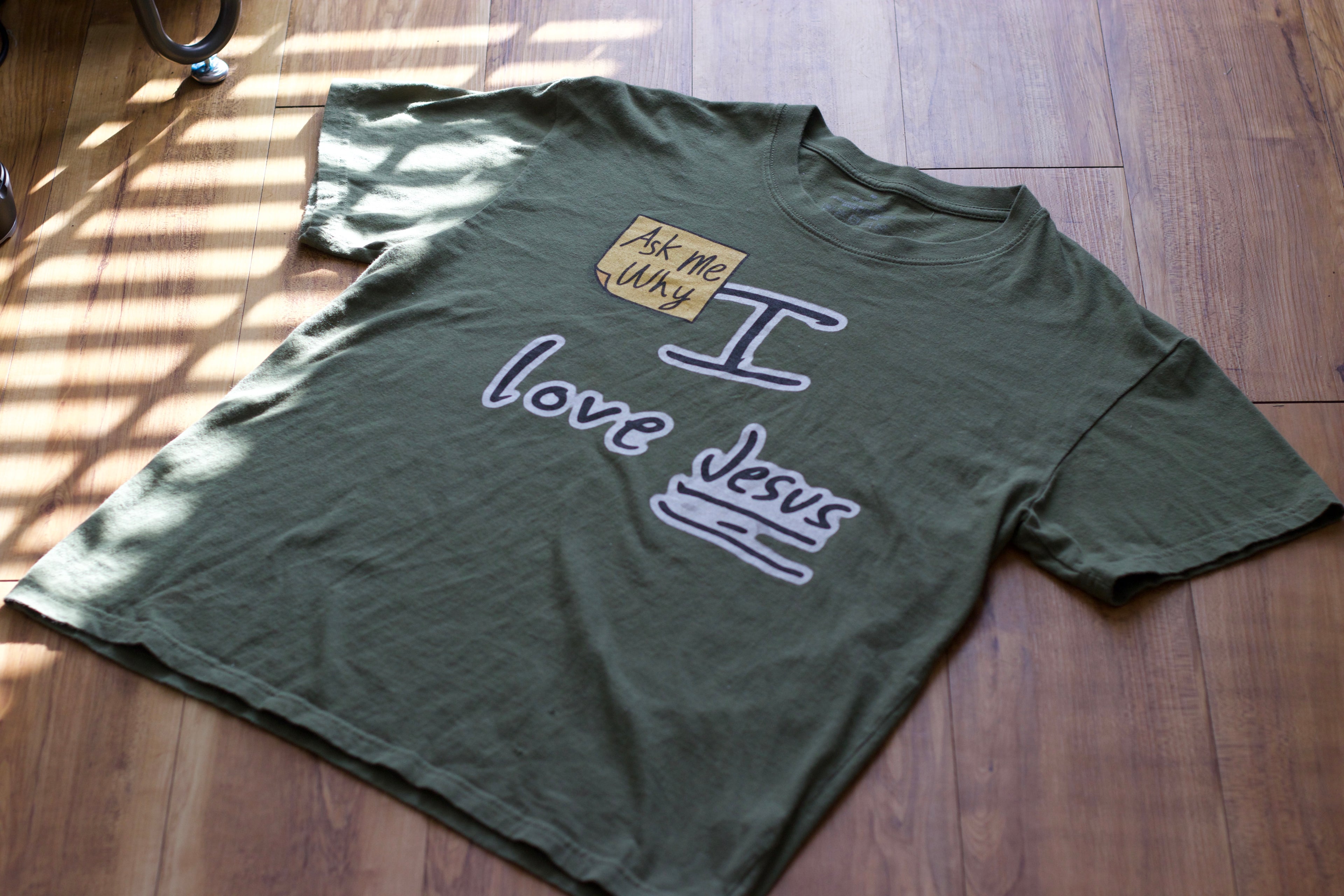 Ask me why I love Jesus Cotton T-shirt