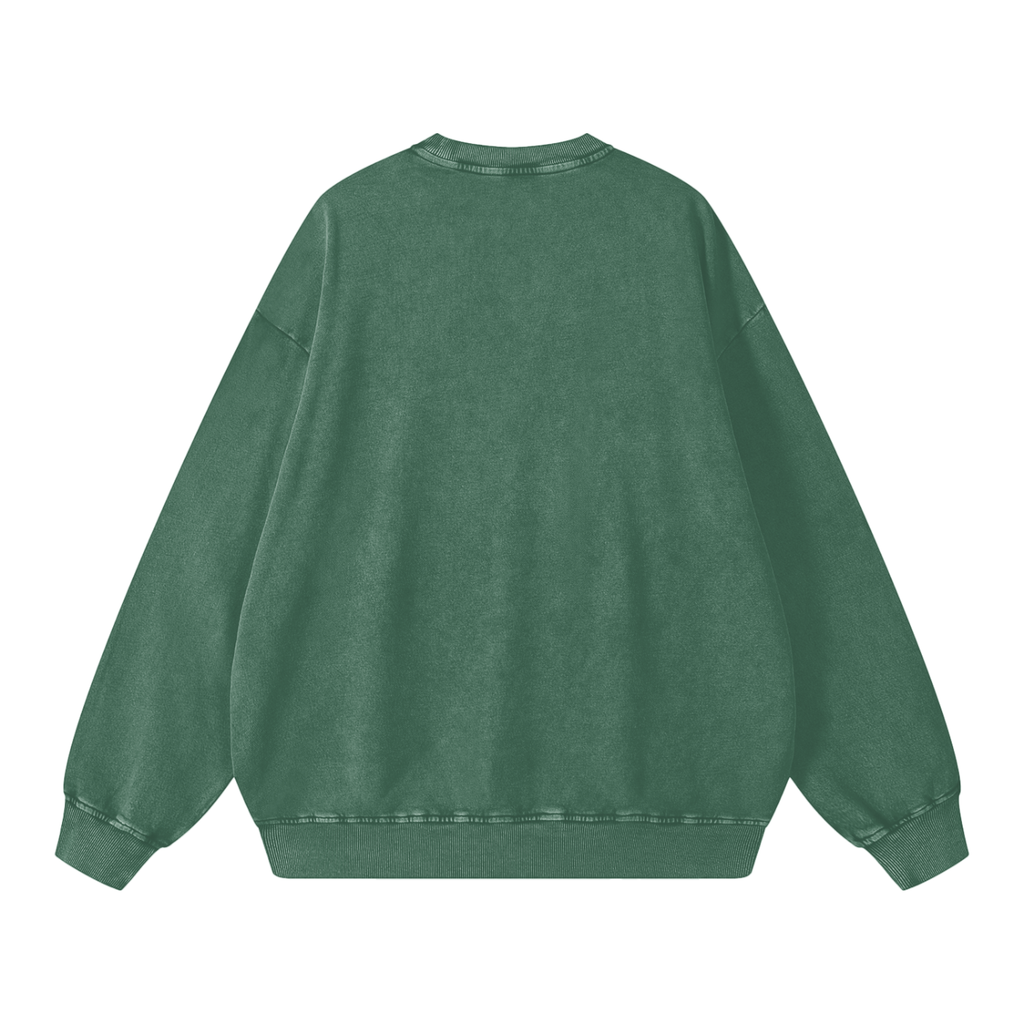 Ask Me Why I love Jesus Snow Washed Oversized Sweatshirt