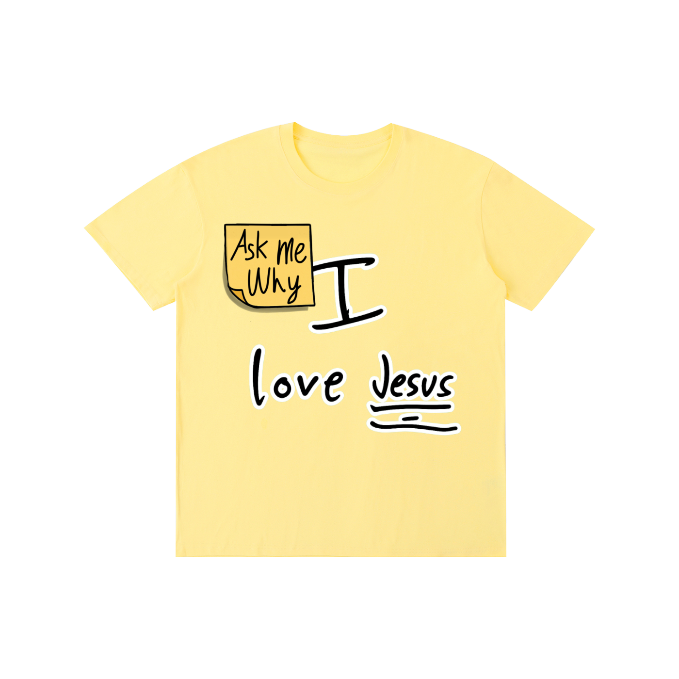 Ask me why I love Jesus Cotton T-shirt