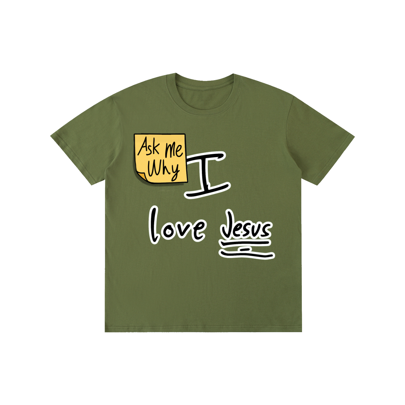 Ask me why I love Jesus Cotton T-shirt