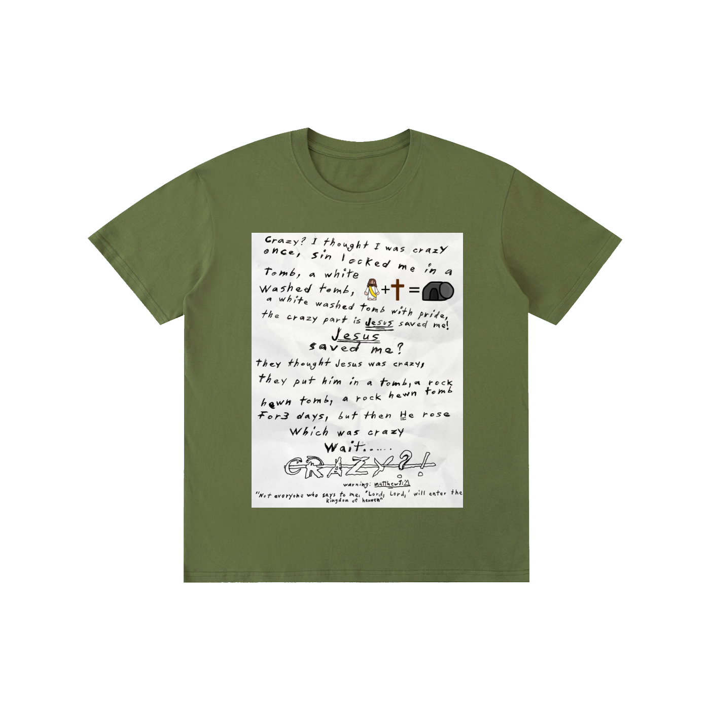 They said Jesus was crazy once Cotton T-shirt